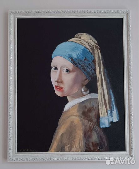 Свободная копия Ян Вермеер картина холст масло