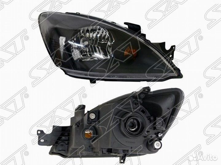 Фара mitsubishi lancer 03-10 прв черная (Евросвет)