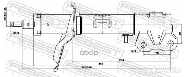 Амортизатор перед прав 04660882FR Febest