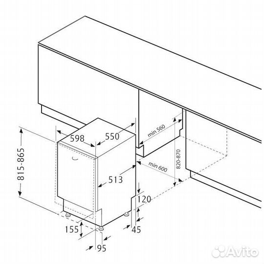Delia 60 BI полновстраиваемая посудомоечная машина