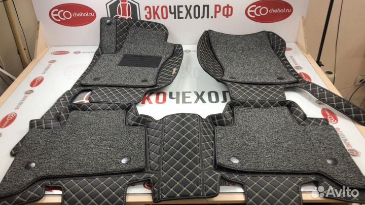 3D Коврики Hyundai Салон Багажник из Экокожи