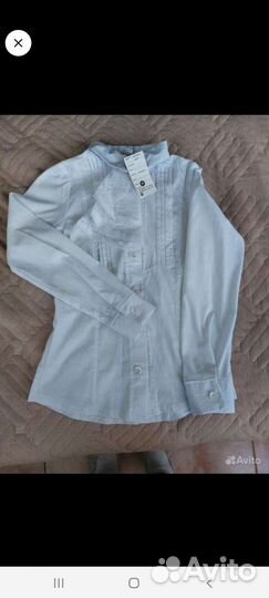 Белая рубашка 158 новая