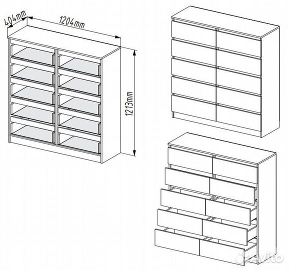 Комод Мори мк 1200.10
