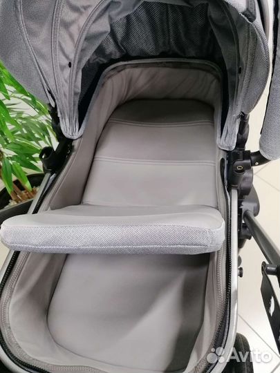 Новая коляска Luxmom 558 2в1 NEW (серый текстиль)