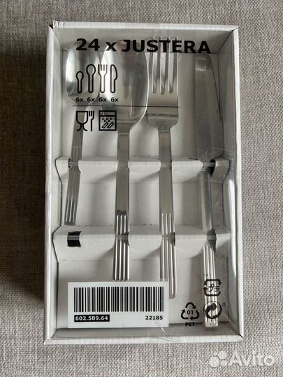 Набор столовых приборов IKEA justera, 24 предмета