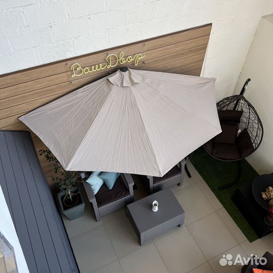 Уличный зонт - маркиза для кафе и дачи
