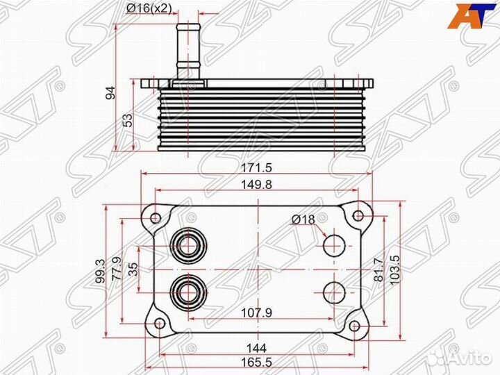 Радиатор масляный ford mondeo III 00-07 /jaguar X