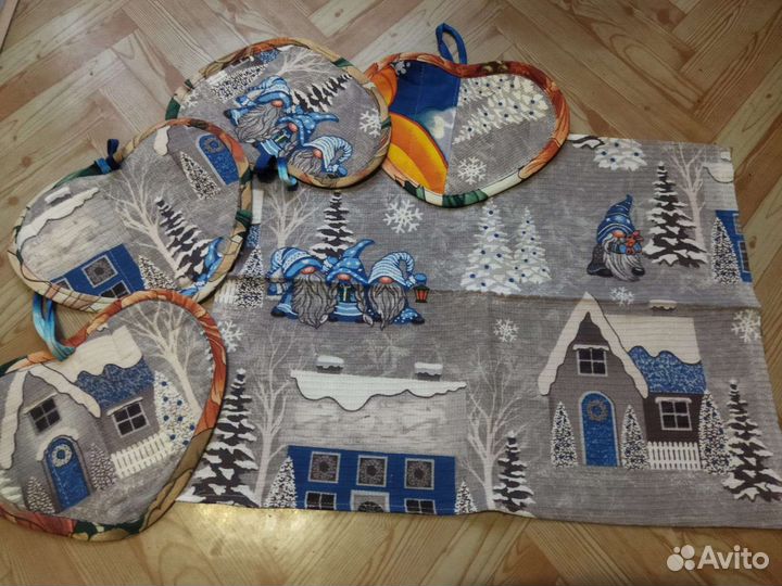 Полотенце, прихватки Новогодние гномики