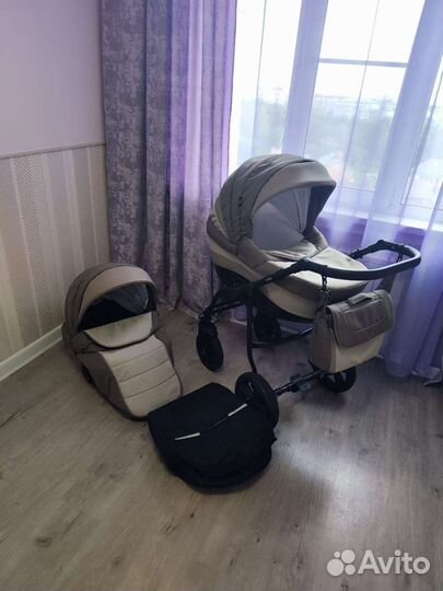 Коляска 2 в 1 indigo эко кожа