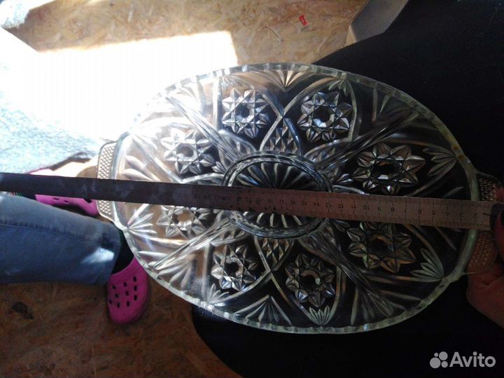 Хрустальные блюдо (минажница) СССР