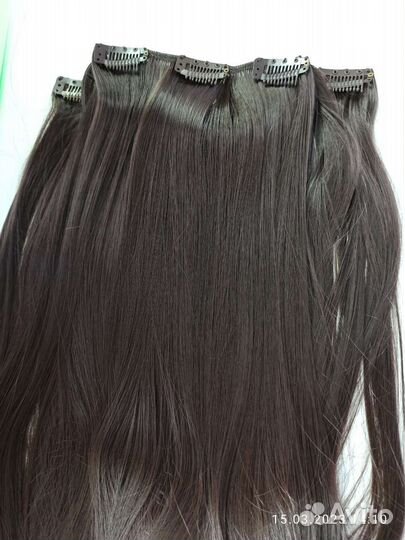 Накладные волосы на заколках Eva