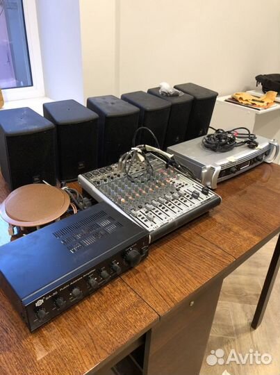 Микшер, усилитель, колонка