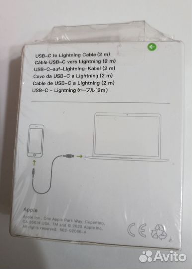 Кабель Type C Lightning Apple оригинал, 2 метра