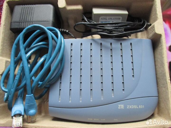 Модем ZTE zxdsl 831 adsl и FAX-modem Robotics