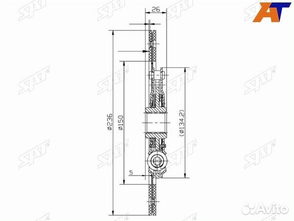 Диск сцепления toyota camry USA