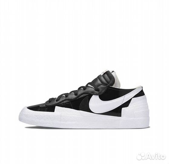 Sacai x Nike Blazer black patent leather