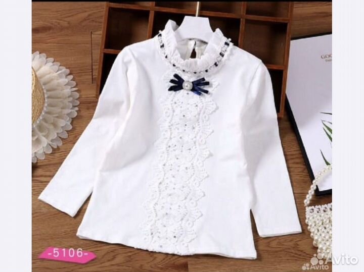 Блузка школьная новая 134/140