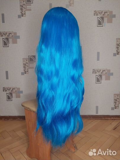Парик голубой