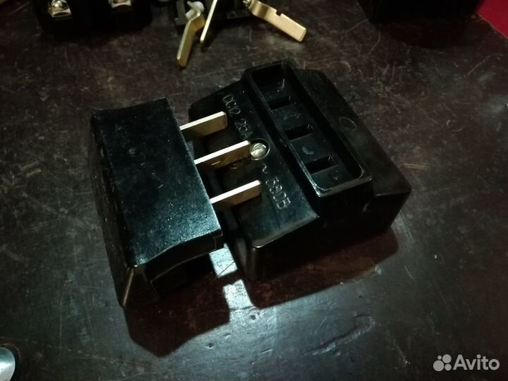 Силовая розетка + вилка СССР 40/25А 220/380В новая