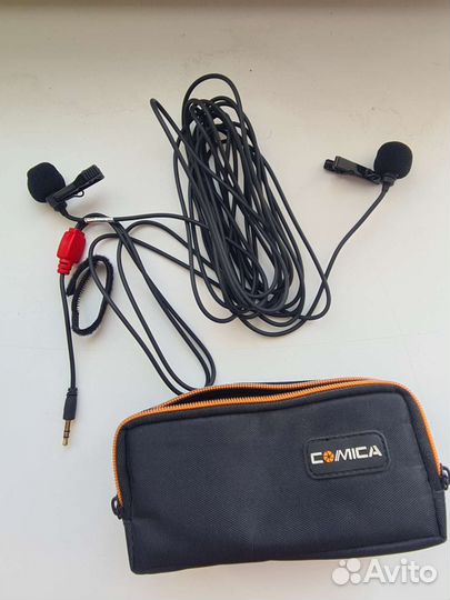 Микрофон петличный двойной