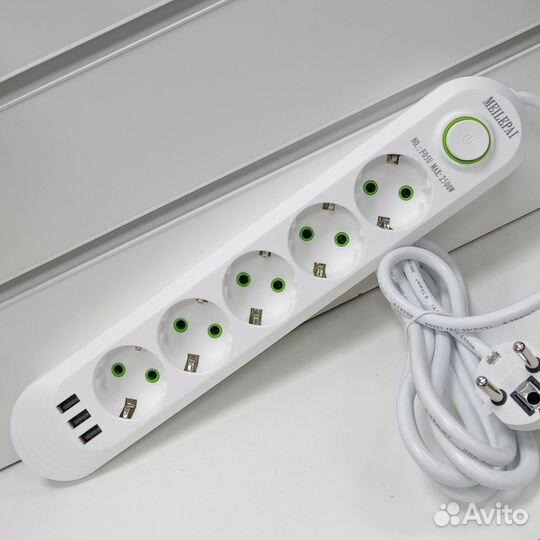 Сетевой фильтр удлинитель 8в1 с USB