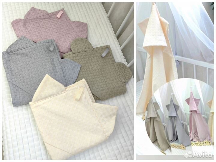 Полотенце уголок детское новое вафельное