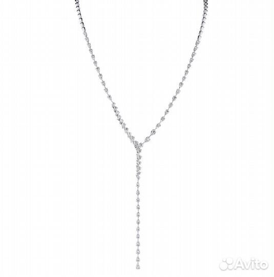 Колье No name 3,65 сt Round & Pear Cut Diamonds & White Gold
