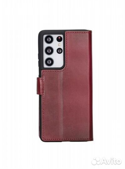 Кожаный чехол на Samsung Galaxy s21 ultra