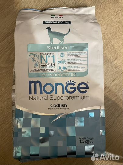 Корм для кошек monge