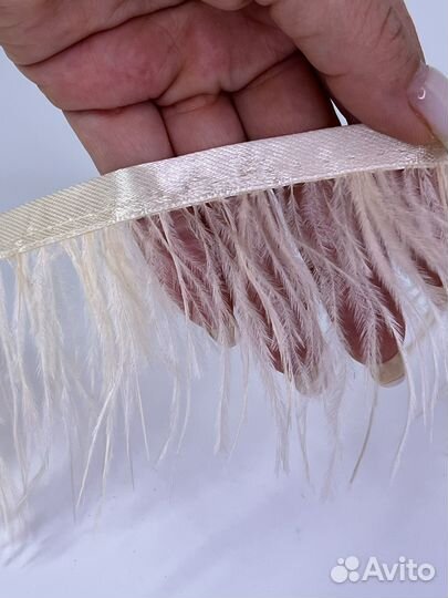 Перья страуса на ленте