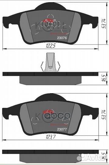 Колодки тормозные дисковые задние к-т volvo S60