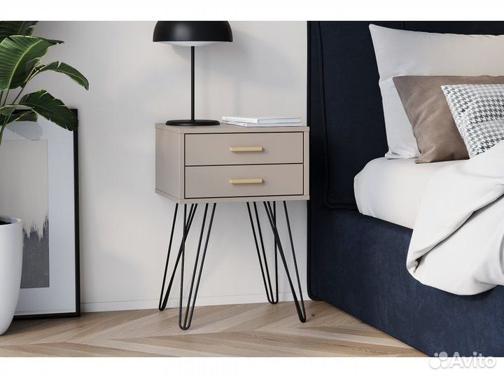 Тумба прикроватная Ивейн-6 Iron Double Latte