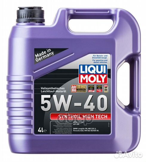 Масло моторное liqui moly High Tech 5W-40 4л. L