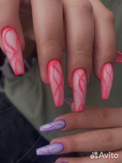 Маникюр наращивание ногтей