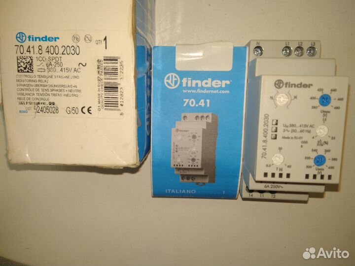 Реле контроля фаз Finder