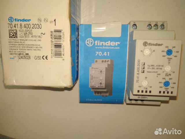 Реле контроля фаз Finder