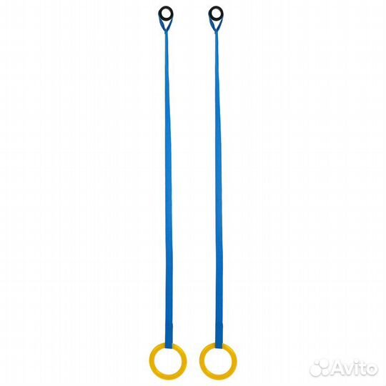 Кольца гимнастические для дск на стропе, цвет микс