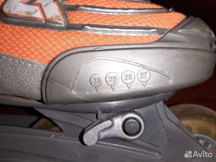 Коньки роликовые раздвижные детские+защита Р 27-30