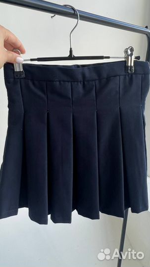 Юбка в складку синяя рост 134 на девочку