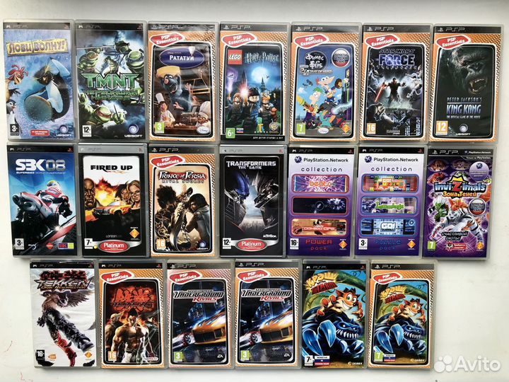 Много игр для PSP (Portable) (76 дисков) /Лицензия