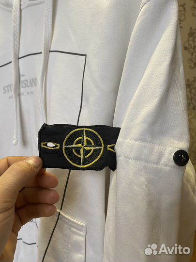 Stone island кофта с капюшоном оригинал