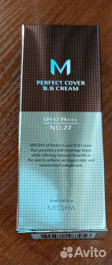Новый BB Missha Perfect Cover 27 тон