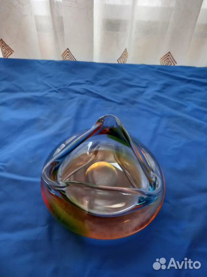 Пепельница гутное стекло СССР