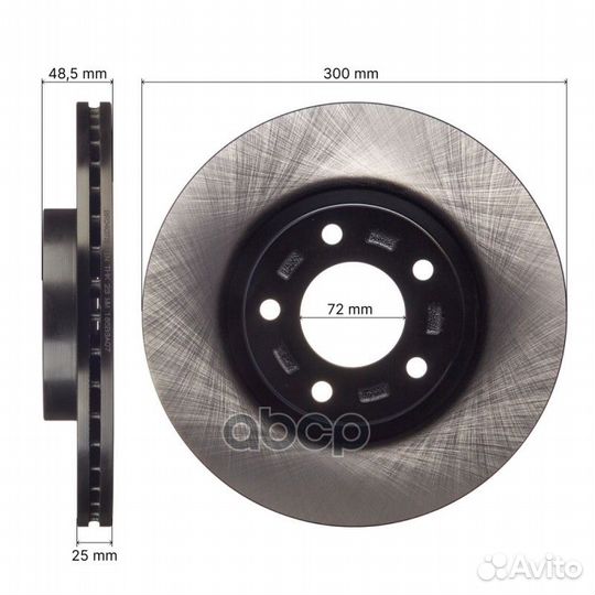 Диск тормозной BR0407S avantech