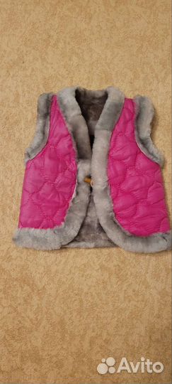 Жилетка из овчины детская