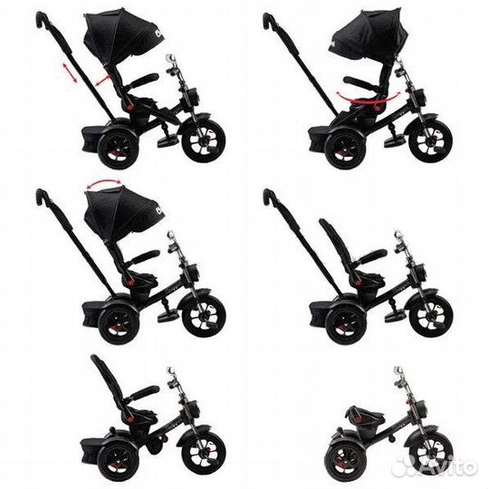 Велосипед трех колесный с ручкой мамы