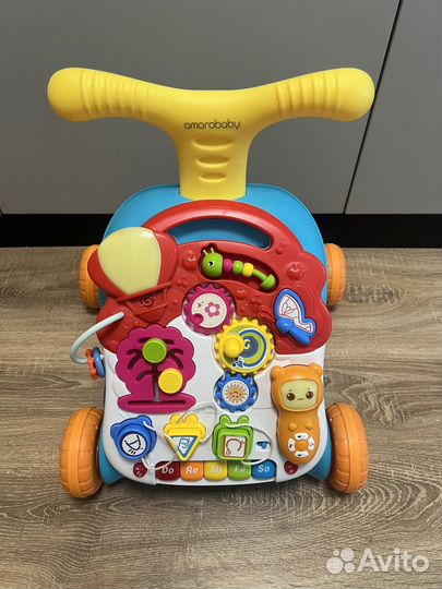 Ходунки каталка 3 в 1 amaro baby study walker