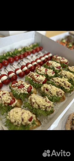 Закуски для фуршета, гастробоксы,кейтеринг,подарки