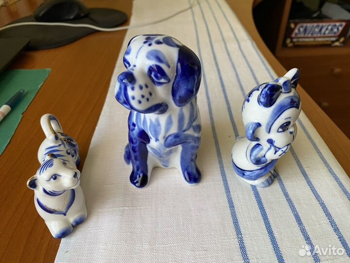 Статуэтки гжель, оникс, корзинки