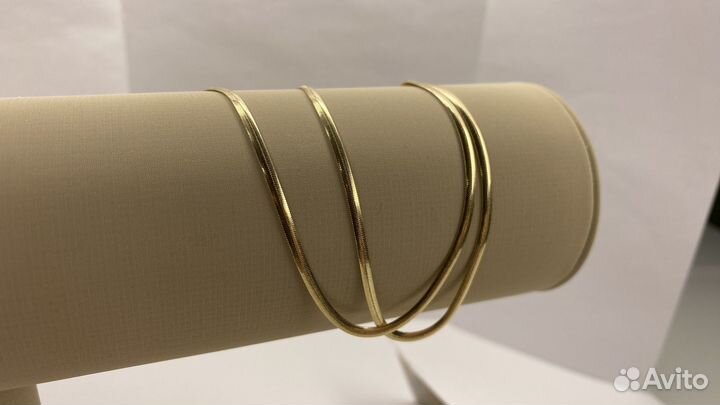 Золотая цепь 50 см желтое